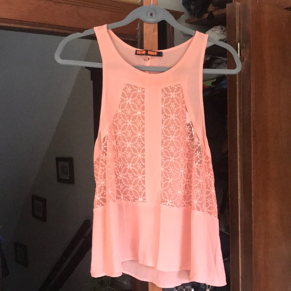 Peach Sheer Top